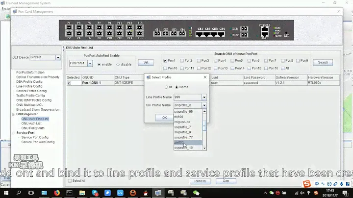 C-Data GPON  OLT Configuration of Internet Service with Realtek Chipset SFU Use EMS Method