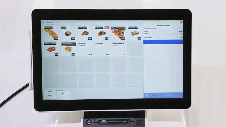 uAgent и моноблок Elo 13 Android mobile POS terminal‎, устройство в котором интегрированы все модули
