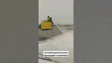 🛩 Антиобледенительная процедура в международном аэропорту Минеральные Воды.