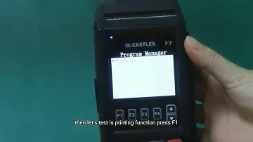 Castle V3 POS Machine test function with a real machine,install the battery correctly